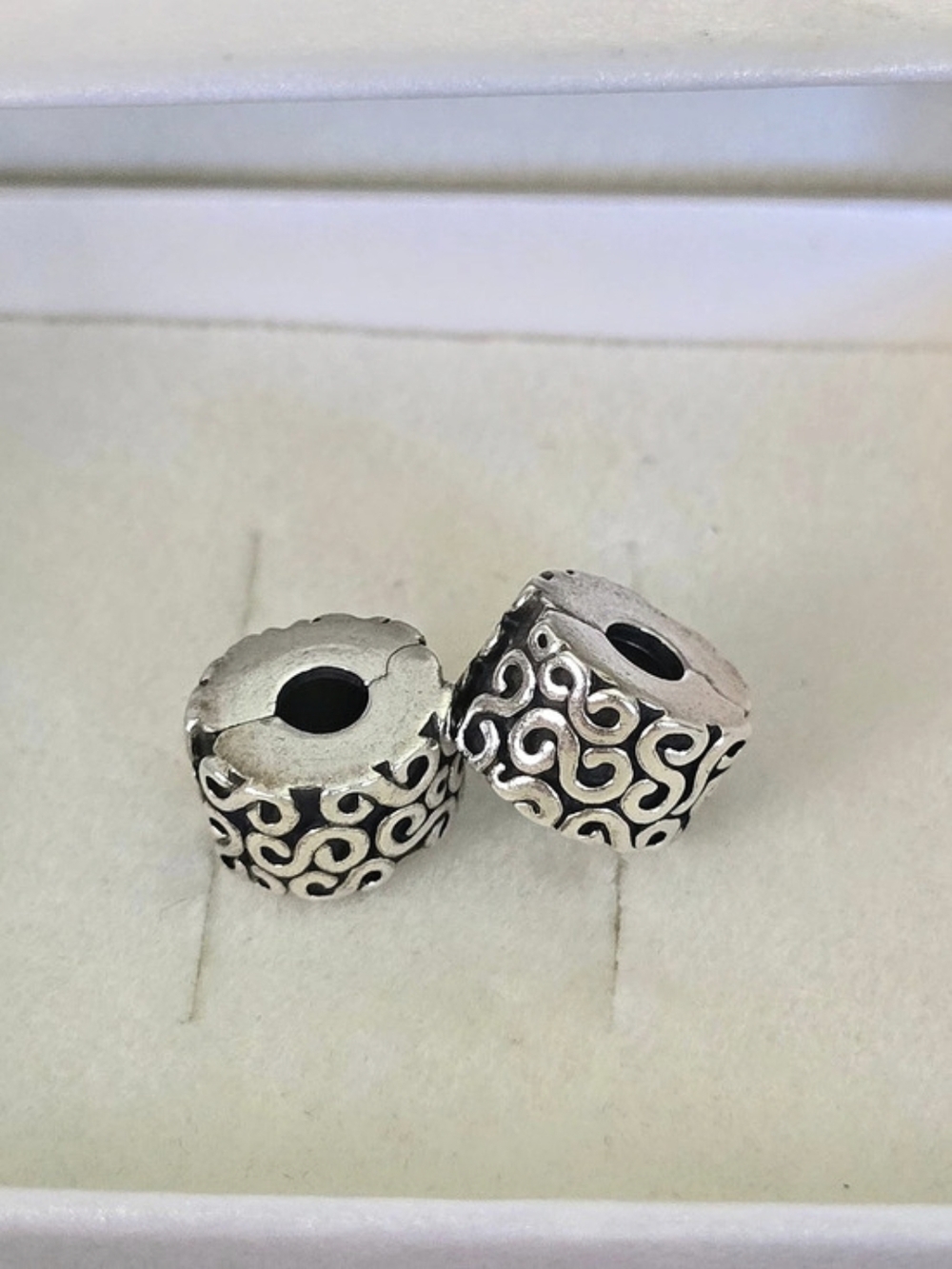 2 Pandora Silver S Clips
